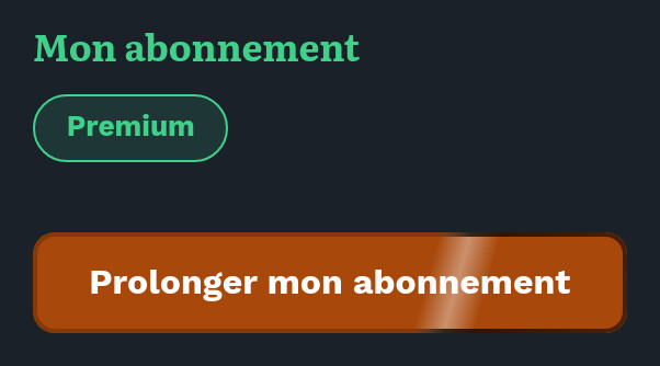 Section Mon abonnement dans le profil FouillaJeux