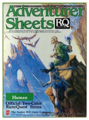 RuneQuest - Adventurer Sheets - Human