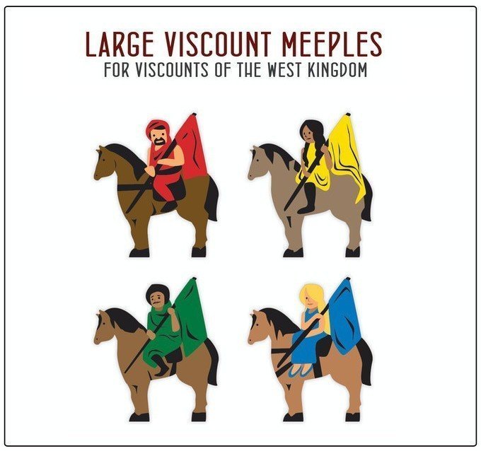 Vicomtes du Royaume de l'Ouest - Extension "Grands pions 'Vicomte', peints"