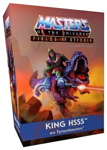 Fields of Eternia - King Hsss on Tyrantisaurus - Masters of The Universe