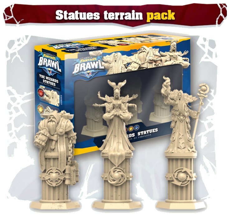 Super Fantasy Brawl - The Wizards' statues : Grand Masters of Fabulosa