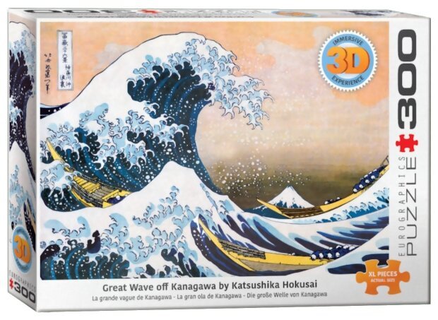 Puzzle 3D - La Grande Vague De Kanagawa - 300 Pièces