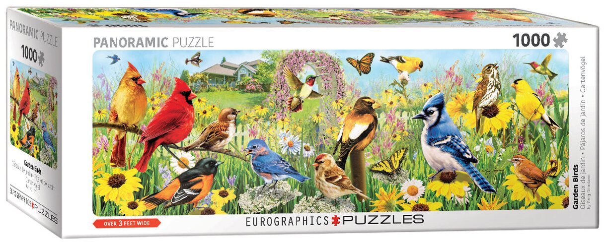 Panoramic Puzzle - Oiseaux de Jardin - 1000 pièces