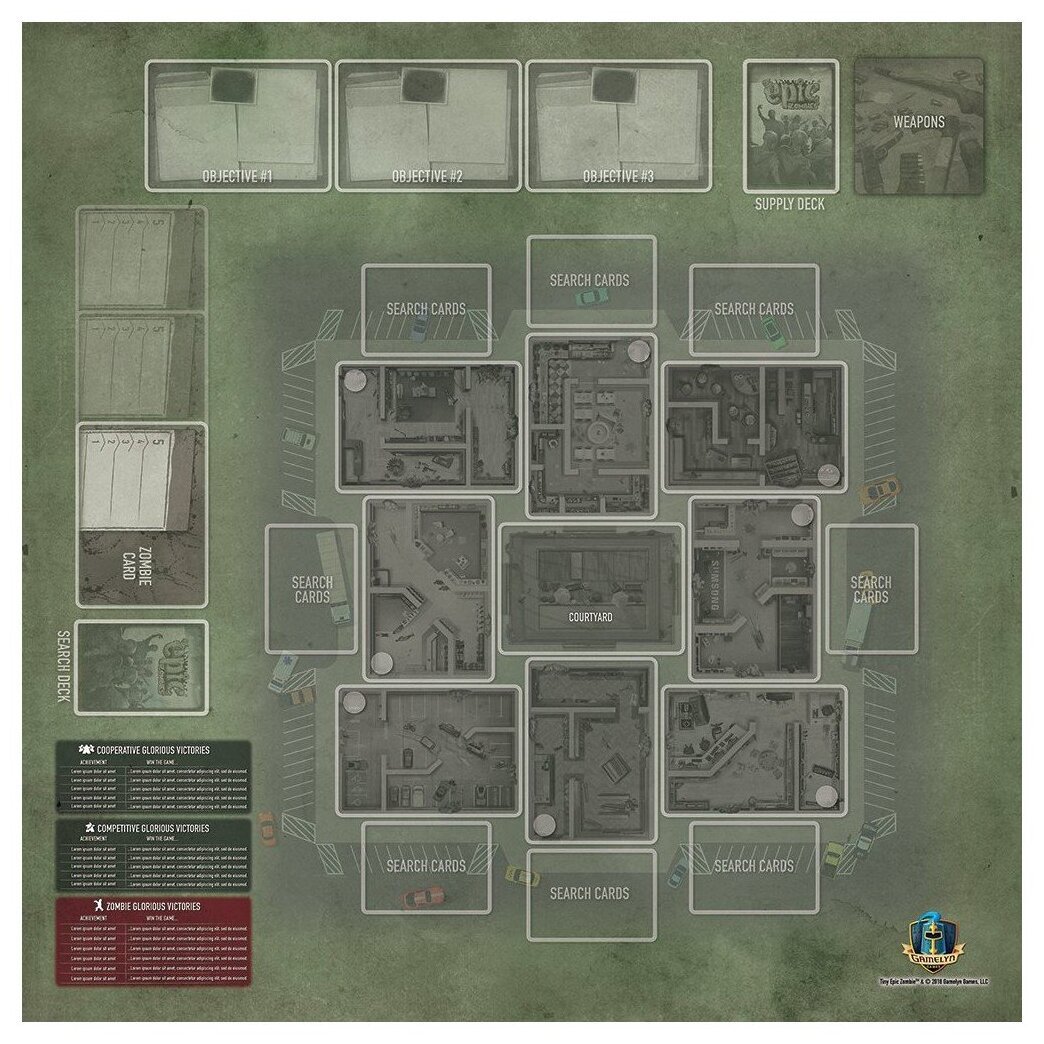 Tiny Epic Zombies - Game Mat
