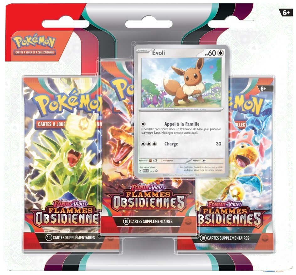 Pokémon JCC - Pack de 3 boosters - Tomberro - Flammes Obsidiennes