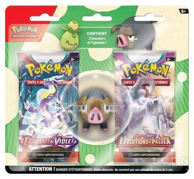 Pokémon JCC - Pack de 2 boosters avec Gomme - Olivini - Rentrée des classes