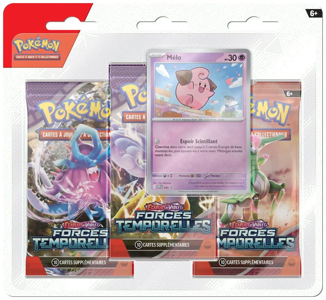 Pokémon JCC - Pack de 3 boosters - Mélo - Forces Temporelles