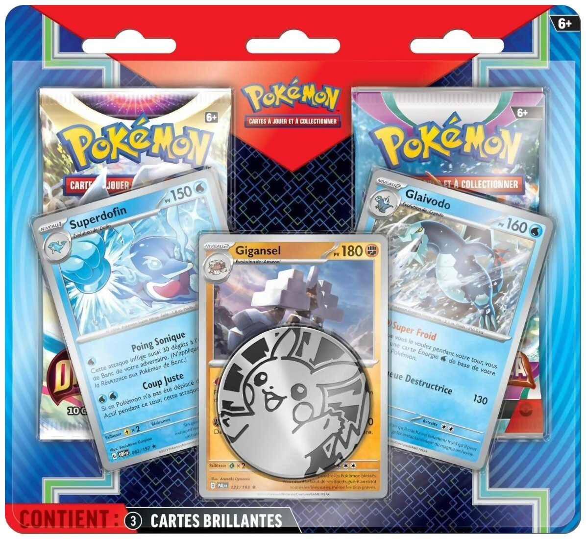 Pokémon JCC - Pack de 2 boosters - Gigansel & Glaivodo & Superdofin - Avril 2024 - Origine Perdue / Évolutions à Paldéa