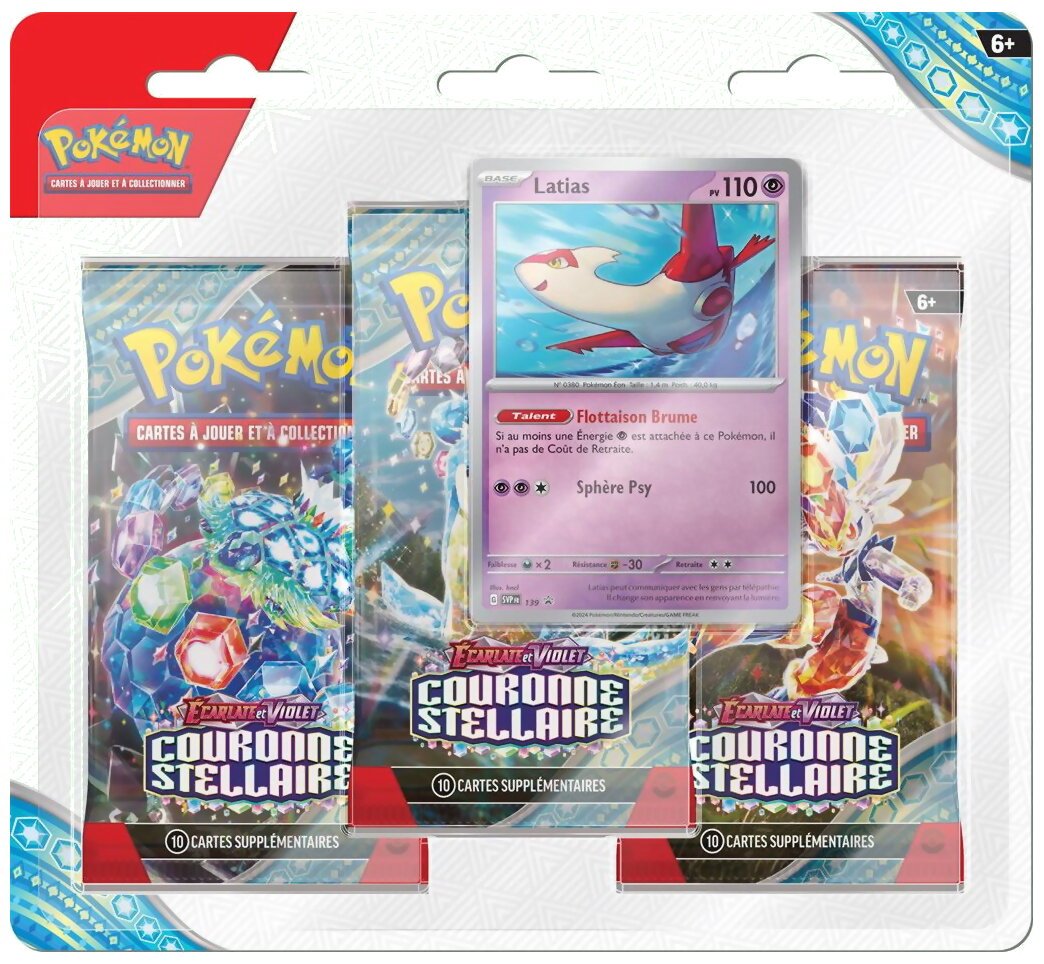 Pokémon JCC - Pack de 3 boosters - Latias - Couronne Stellaire