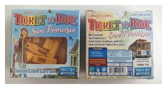Ticket To Ride - San Francisco - Custom cable cars set