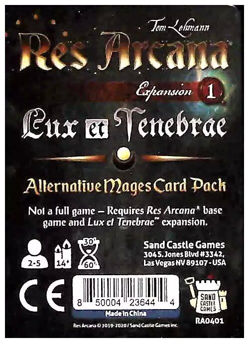 Res Arcana - Lux Et Tenebrae : Alternative Mages Card Pack
