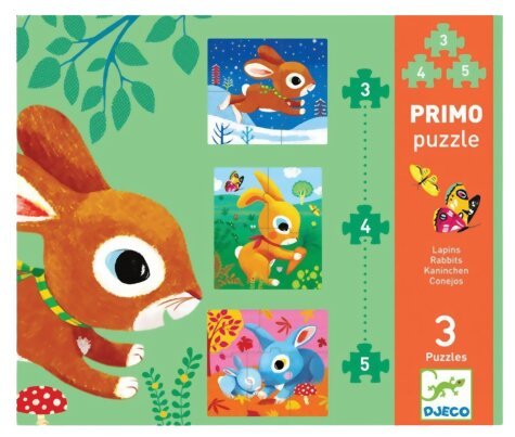 Primo Puzzle - Lapins - 3 puzzles
