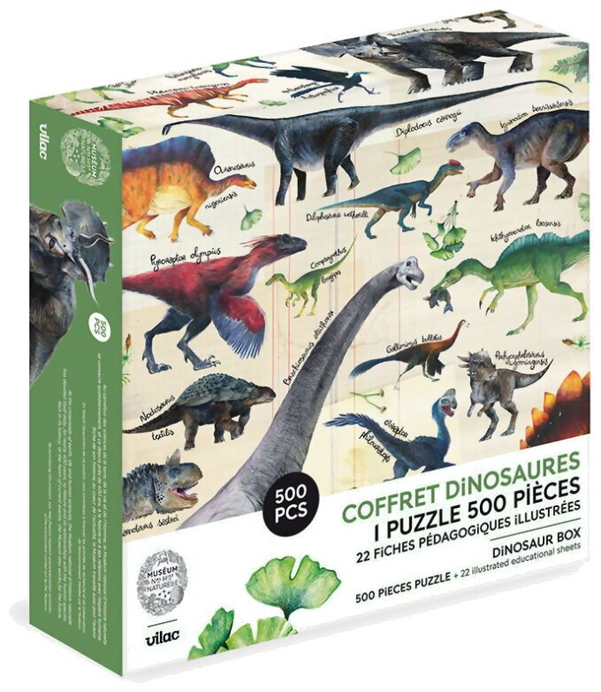Puzzle - Coffret Dinosaures - 500 Pièces