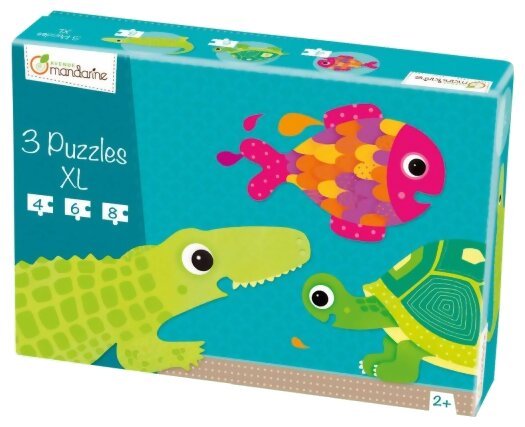 3 puzzles XL : Animaux à écailles