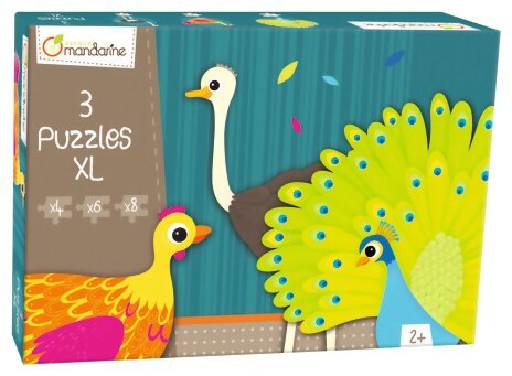 3 puzzles XL : Animaux à plumes