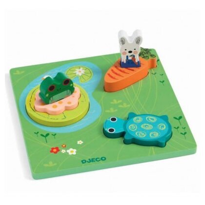 Puzzle en Bois - 1,2,3 Froggy