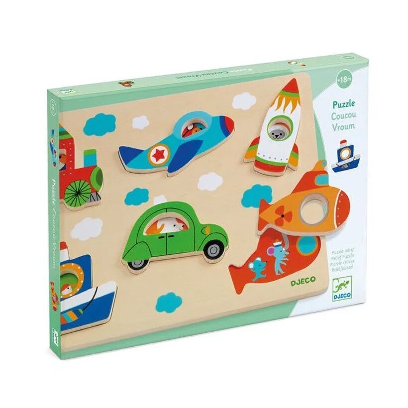 Puzzle - Coucou Vroum - 6 pièces