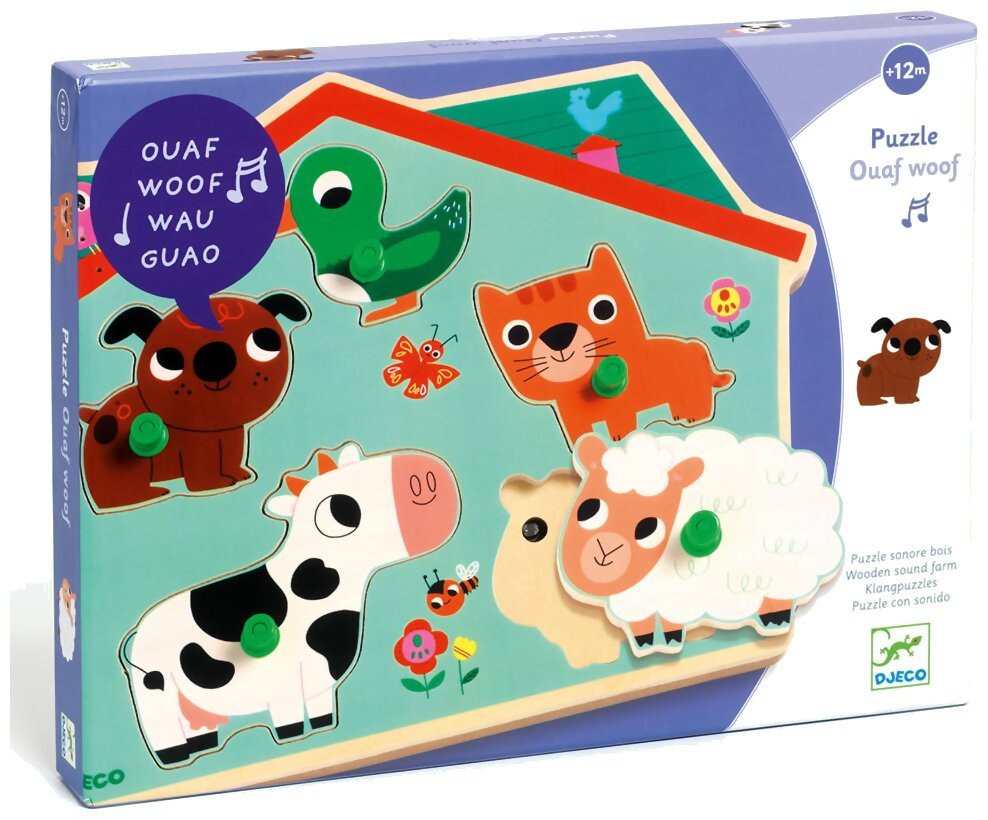 Puzzle Ouaf woof - Puzzle sonore bois