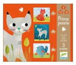 Primo Puzzle - Les Chats - 3 Puzzles