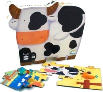 Puzzle Silhouette - Les vaches à la ferme - 24 pièces