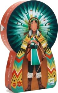 Puzzle Silhouette - Tatanka Jeune Indien - 36 pièces