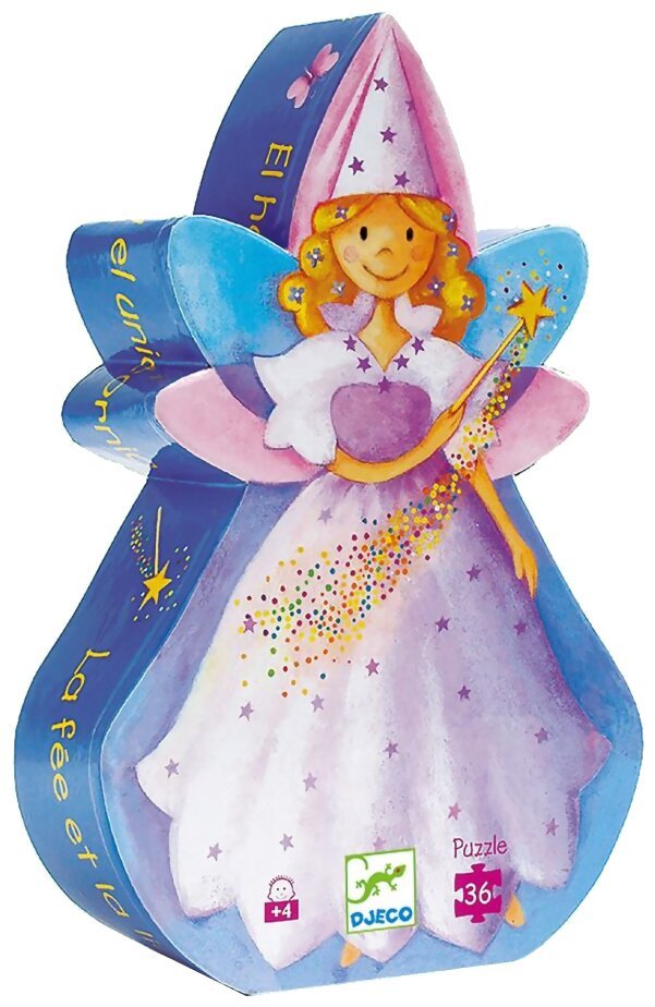 Puzzle silhouette - La fée et la licorne - 36 pièces