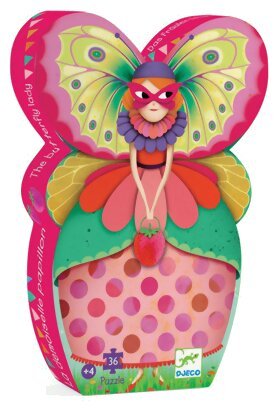 Puzzle Silhouette - La Demoiselle Papillon - 36 pièces