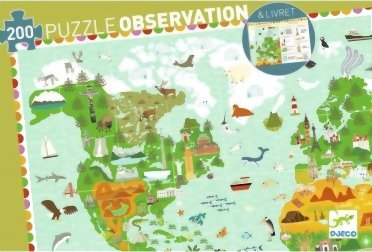 Puzzle Observation - Tour du monde : 200 pièces