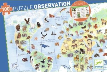 Puzzle Observation - Les animaux du monde : 100 pièces