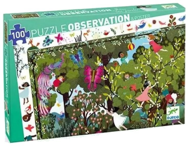 Puzzle Observation - Jeux au jardin - 100 pièces