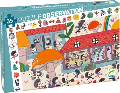 Puzzle observation : l'école des hérissons