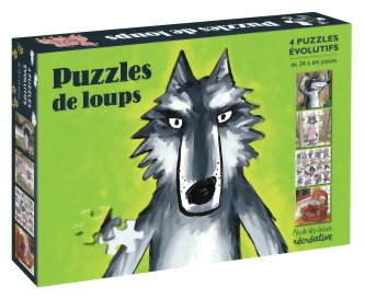 4 Puzzles Évolutifs - Puzzles De Loups - De 24 à 64 Pièces