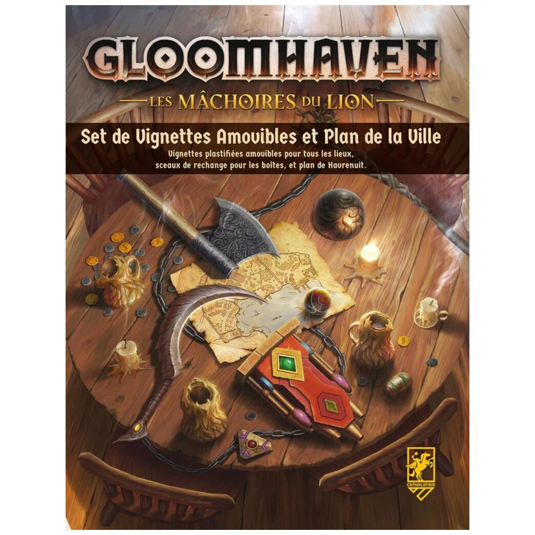 Gloomhaven - Les Mâchoires du Lion - Set de Vignettes Amovibles et Plan de la Ville