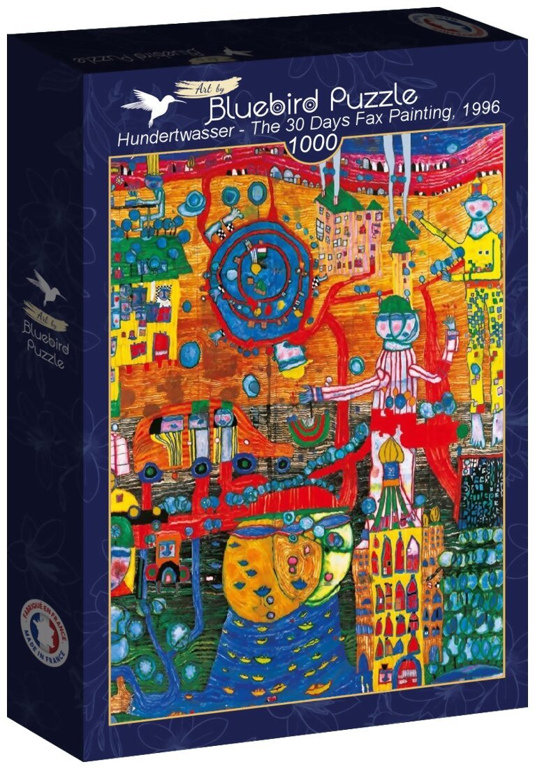 Puzzle - Hundertwasser - The 30 Days Fax Painting, 1996 - 1000 pièces