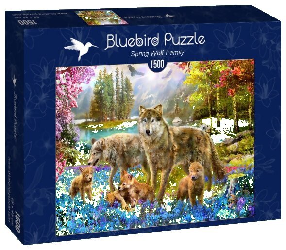Puzzle - Spring Wolf Family - 1500 Pièces