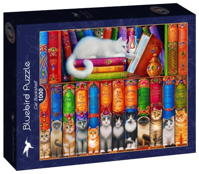 Puzzle - Cat Bookshelf - 1000 Pièces