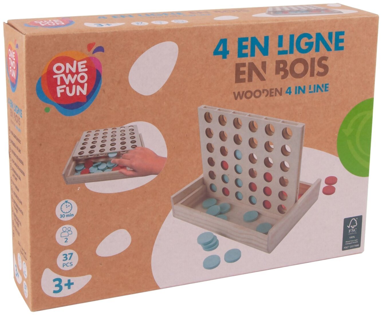 4 En Ligne En Bois - Wooden 4 In Line