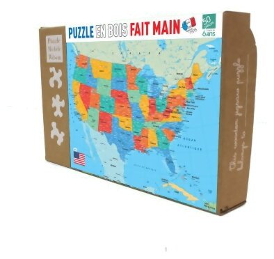 Puzzle - Carte Des États-Unis - 50 pièces