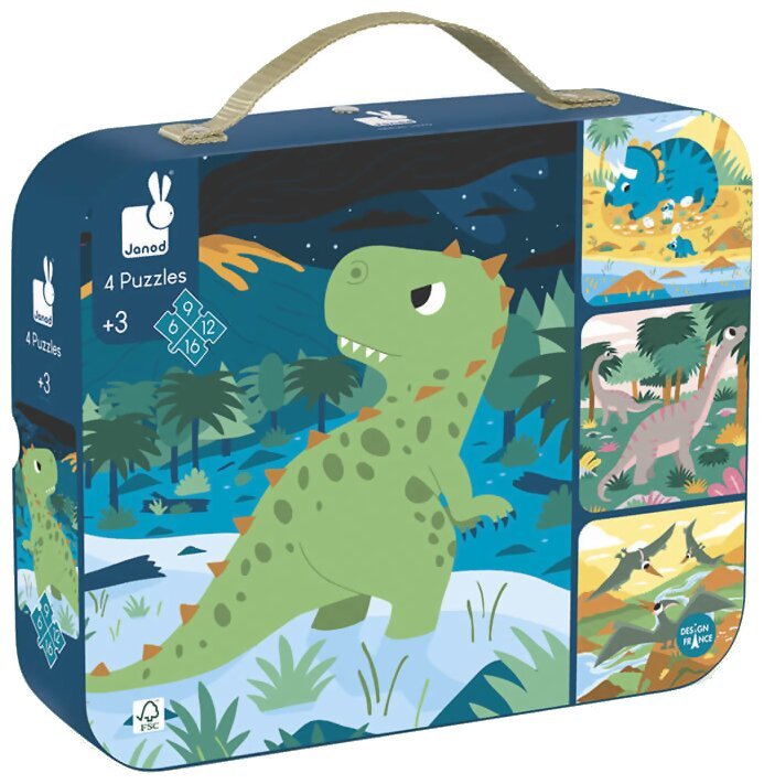Puzzles Évolutifs Dinosaures - 4 puzzles