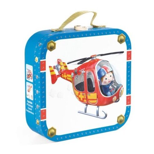 Valisette 4 Puzzles : L'hélicoptère de Pierre