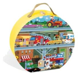 Valisette Puzzle Véhicules - 100 pièces