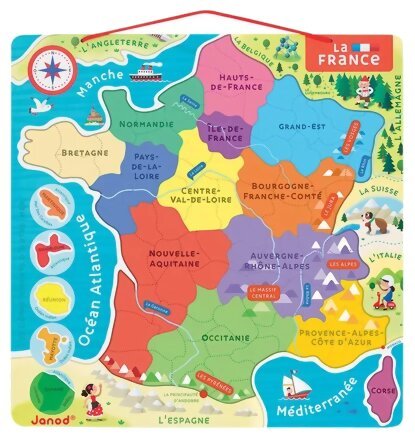 Puzzle France Magnétique - 93 pièces