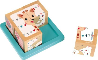Barquette 4 cubes Sophie la girafe