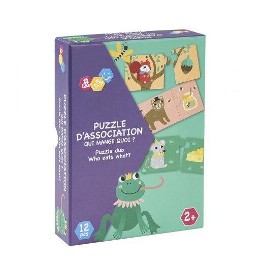 Puzzle d'association - Qui mange quoi ? - 12 pièces