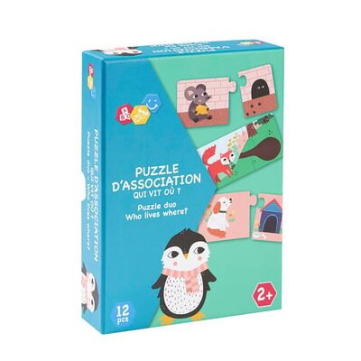 Puzzle D'association Qui Vit Où ?