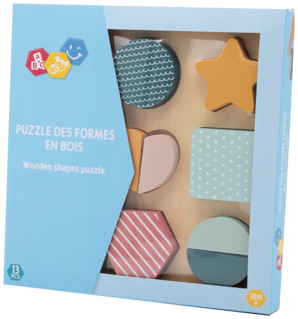 Puzzle des formes en bois - 12 pièces