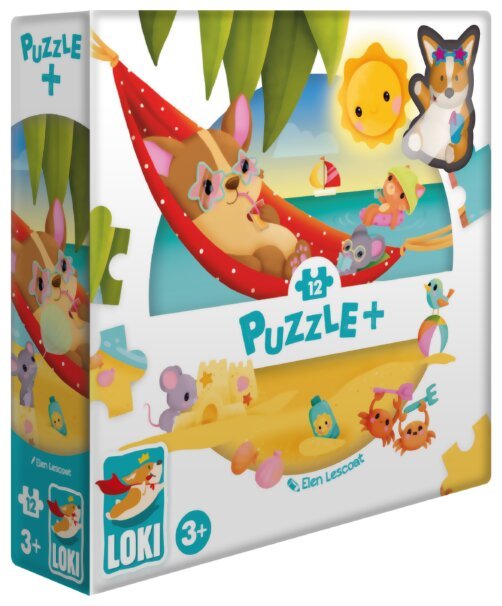 Puzzle + Loki à la plage - 12 pièces