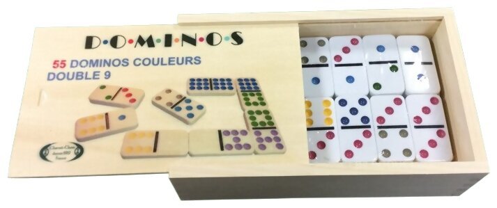 Photo: Dominos - 28 Dominos Couleurs Double 6