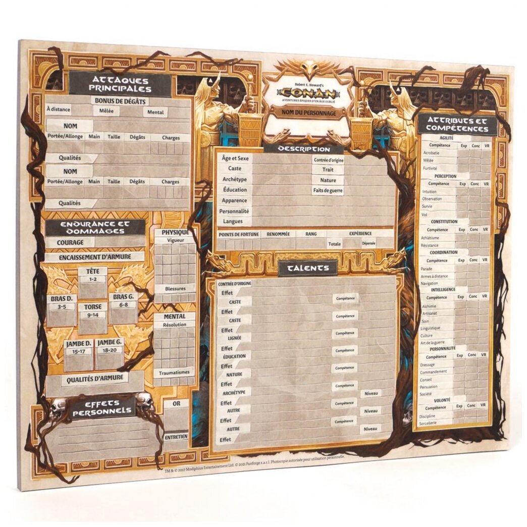 Conan – Feuilles de Personnages Premium