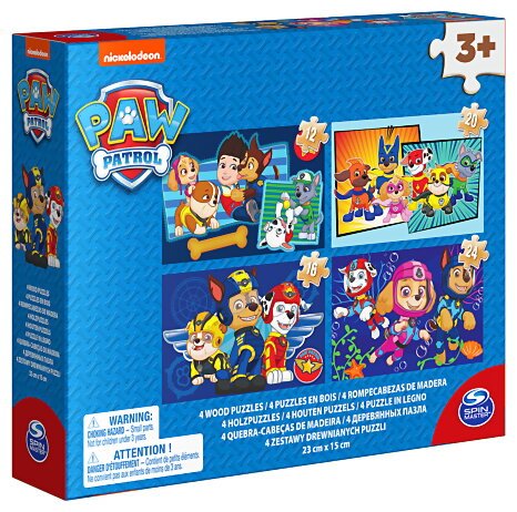 4 Puzzles en Bois Paw Patrol